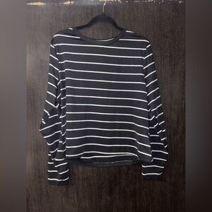 Striped Black and White Top